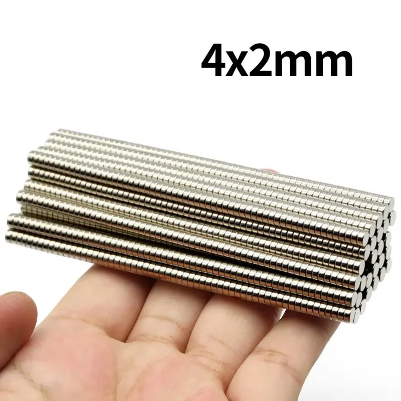 4x2mm Powerful Neodymium Magnet N35 NdfeB Permanent Magnetic imanes Round Super Strong Fridge Magnets DIY