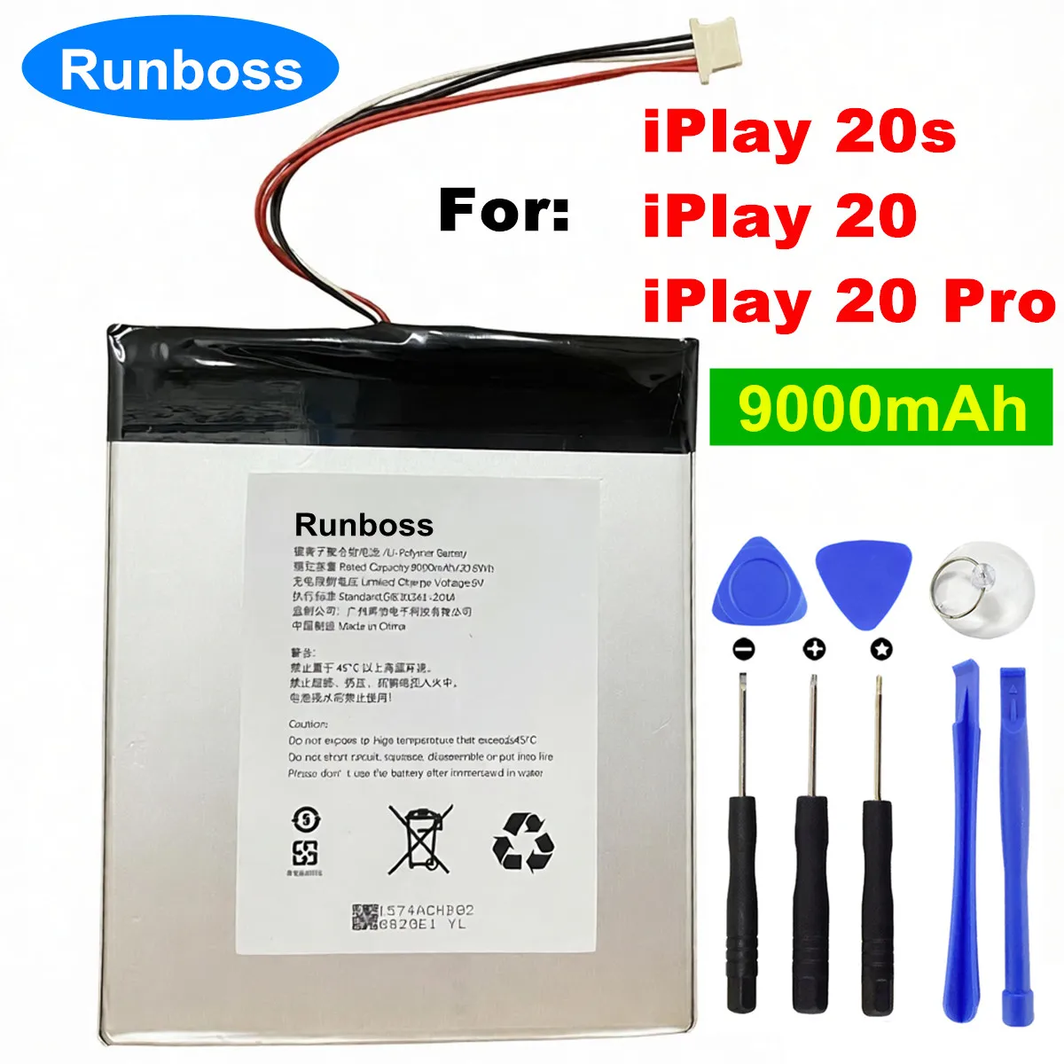9000mAh 5V 新しいタブレット PC バッテリー Alldocube Cube IPlay 20