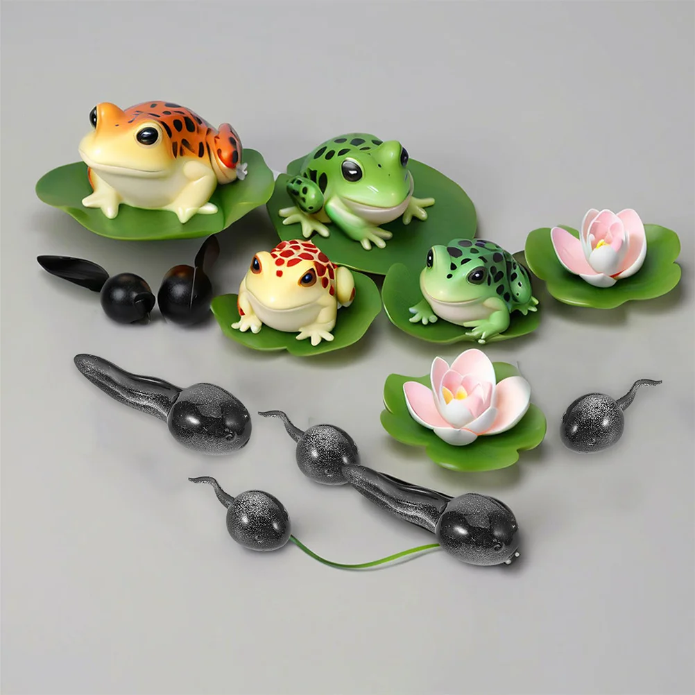 26 قطعة المشهد الصغير الشرغوف ديكور صغير الراتنج الشرغوف تمثال ل الطحلب البستنة حوض السمك بونساي تررم الديكور صغير #2