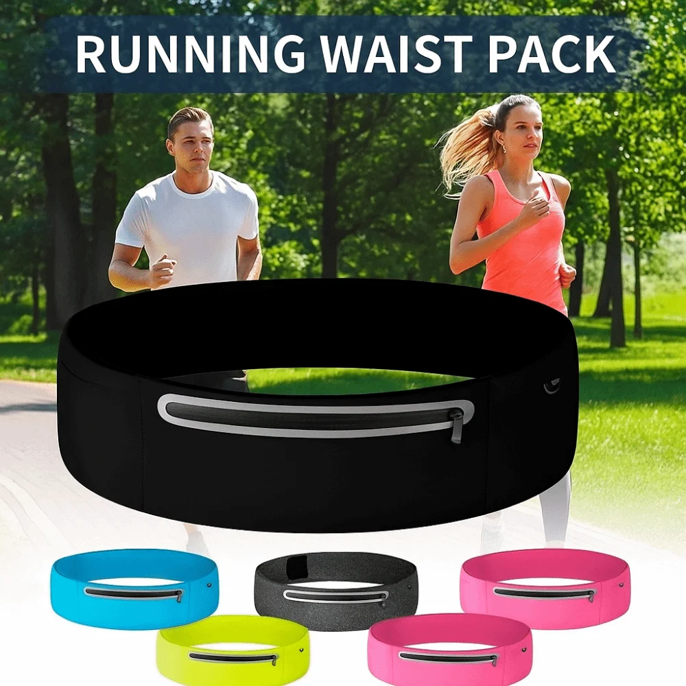 

Ultra-Thin Sport Mobile Waist Bag High Elastic Multifunctional Running Waist Bag Storage Large Capacity Sports Phone Bag