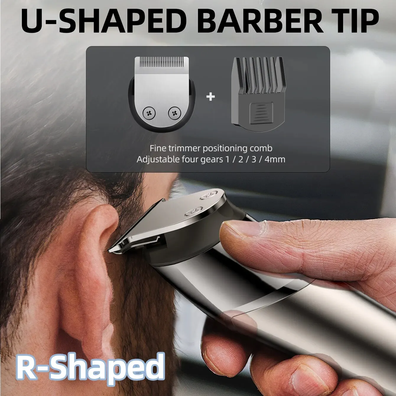 KIKIDO KK-9001T 11-in-1 Waterproof Hair Trimmer Set: Multi-Purpose Grooming Kit with Precision Blades, Ergonomic Design, and Lon