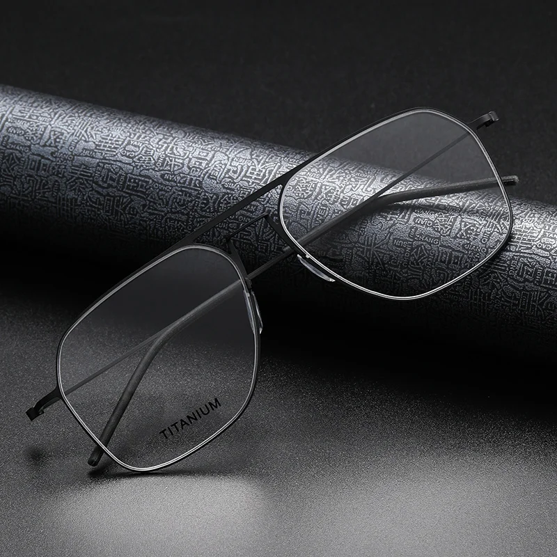 

2024 Pure Titanium Glasses Frame women Men Retro Vintage Square Prescription Eyeglasses frames Male Men's Myopia Optical Eyewear