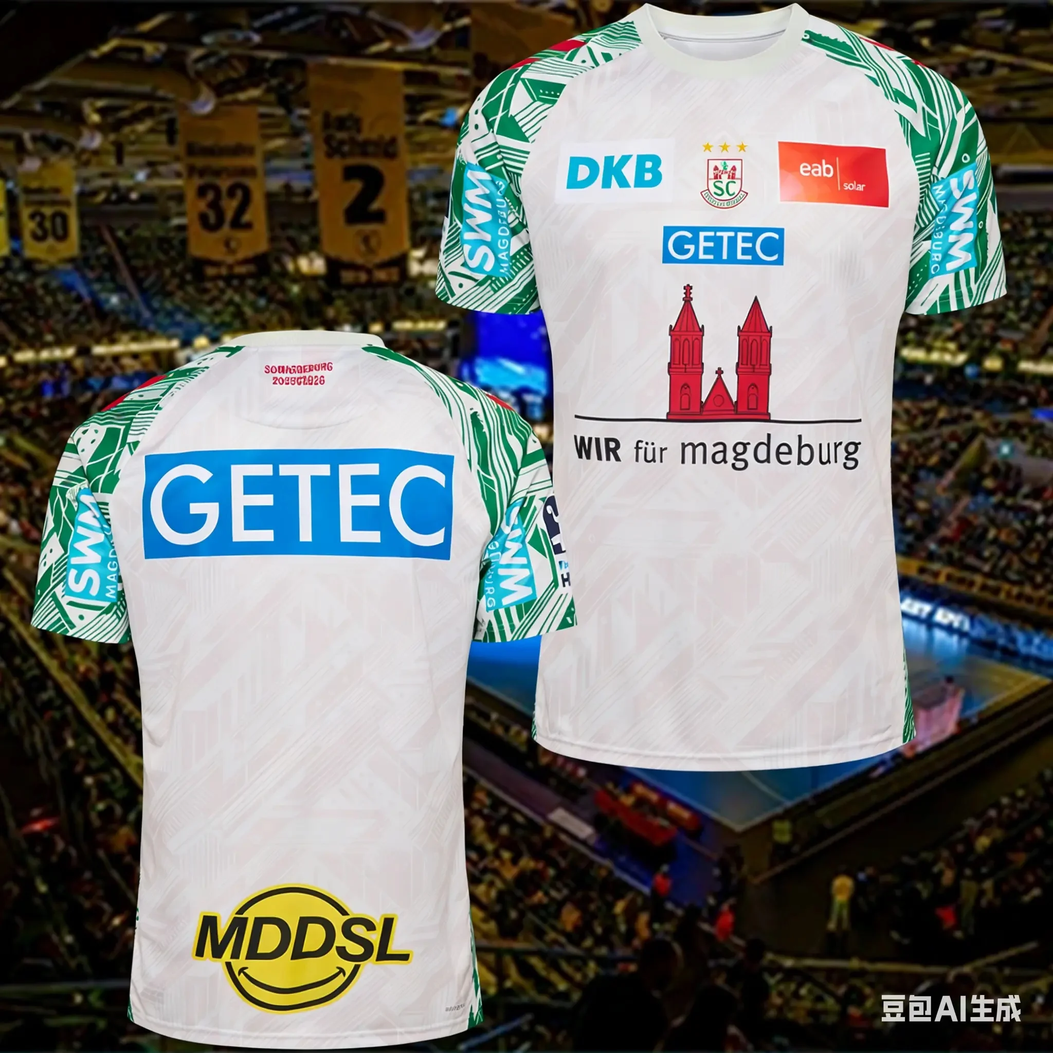 2026SC Magdeburg Handball T-Shirt Outdoor Sportbekleidung Training Handball Match Atmungsaktiv Schnelltrocknend Neues Trikot - Eltern-Kind – Detail 2