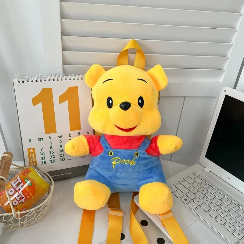 Disney monos Winnie The Pooh Mochila De muñeco de peluche para niños, pequeña capacidad, Linda mochila de dibujos animados, regalo diario para niños