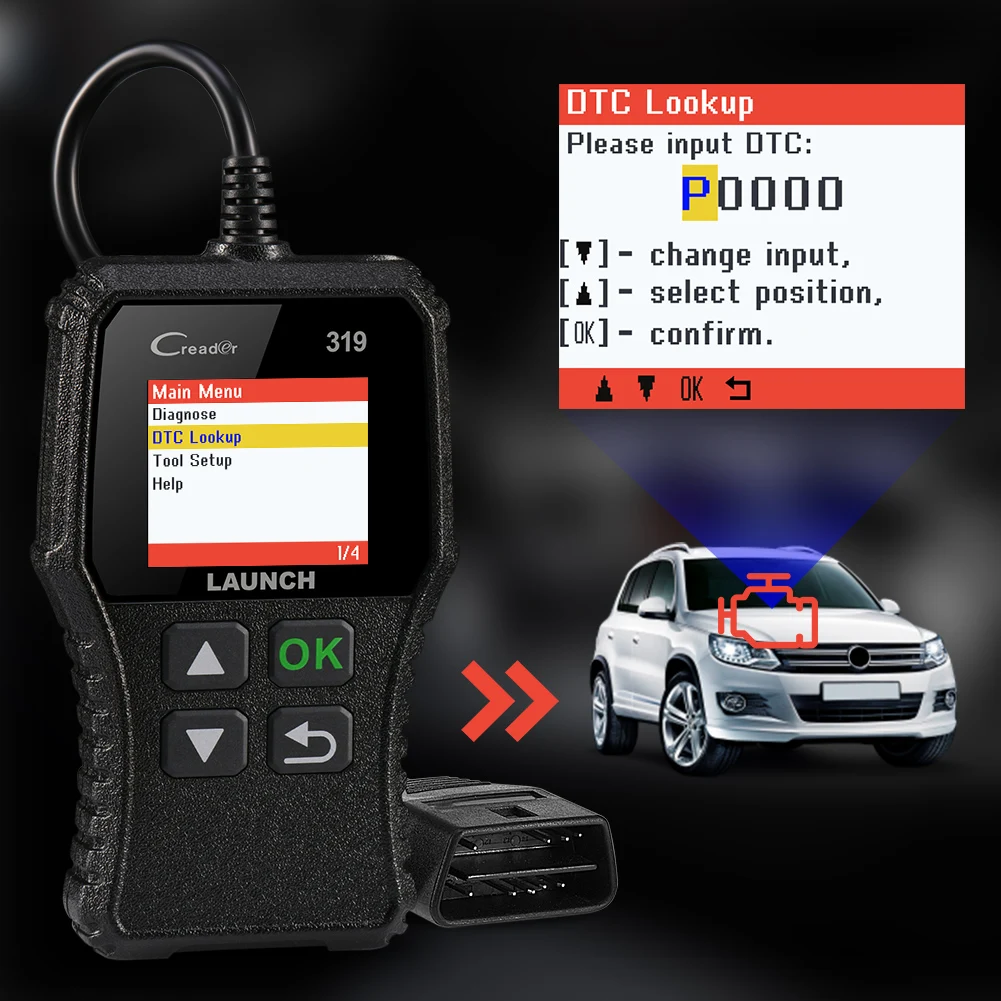 إطلاق X431 CR319 Creader 319 قارئ رمز السيارات obdii الماسح الضوئي المهنية السيارات الماسح الضوئي Obd2 الماسح الضوئي أدوات التشخيص