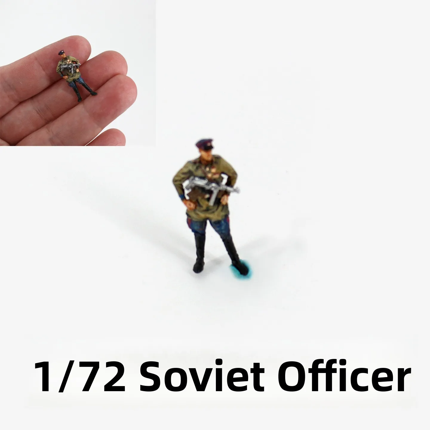 Colored Finished 172nd Soviet Soldier Model Red  Political Commissar Action Figure Collectible Toy Soldier Model