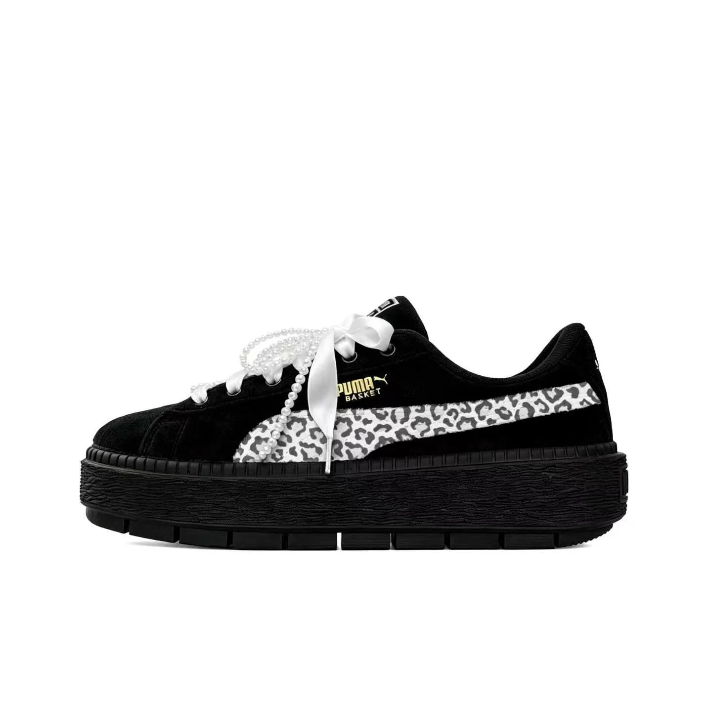 Chaussures de skateboard PUMA Platform Trace pour femme, coupe basse, rose