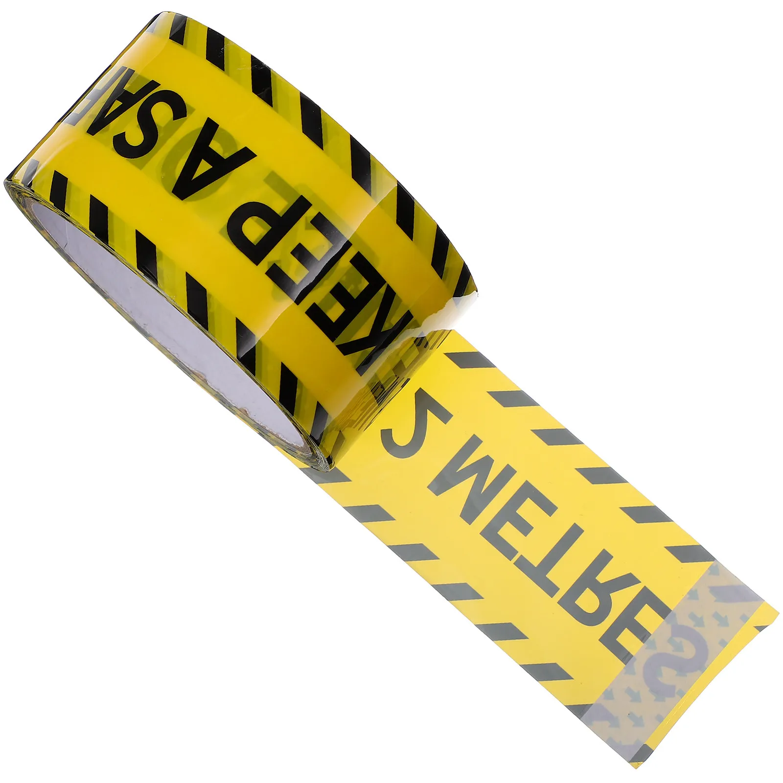 Black & Yellow Warning Tape – BOPP Self-Adhesive Safety Floor Marking Tape, Waterproof & Tear-Resistant