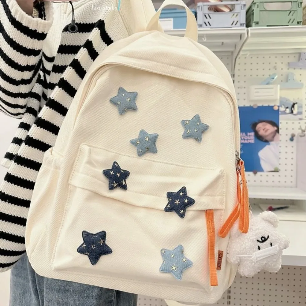 Japanese Cute Seven Five Pointed Star Backpack for College Students School Bag for Women High School Backpack