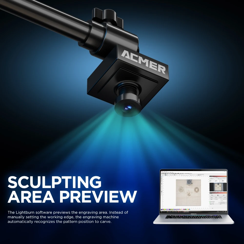 ACMER A500 Lightbrun Camera Precise Positioning Support Video Record For acmer Laser Engraving P1 10W P2 33W Series