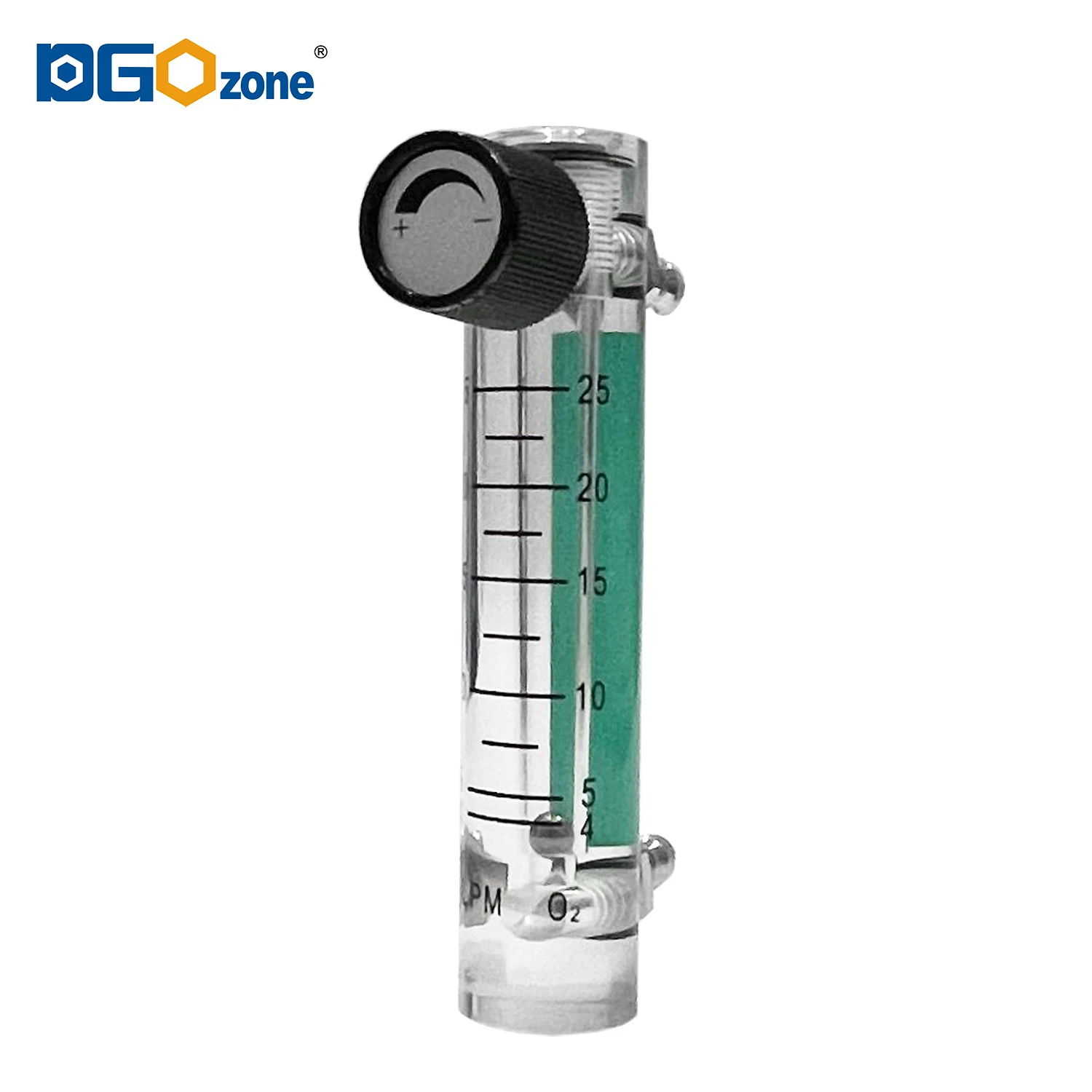 0-5L Oxygen Flow Meter With Control Valve Metal Connector Acrylic Nickel-plated Brass  4-25L