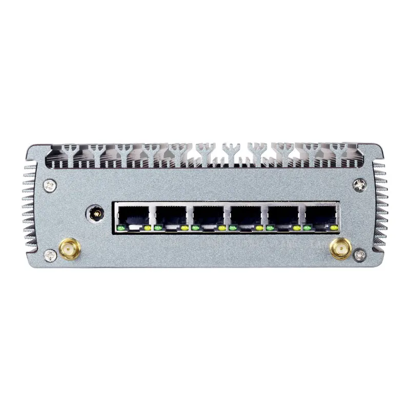 Mini PC industriale Processori Intel Core di 11a generazione 6x 2,5G Ethernet 4x USB RJ45-RS232 Slot HDMI SIM mPCIe Windows Linux