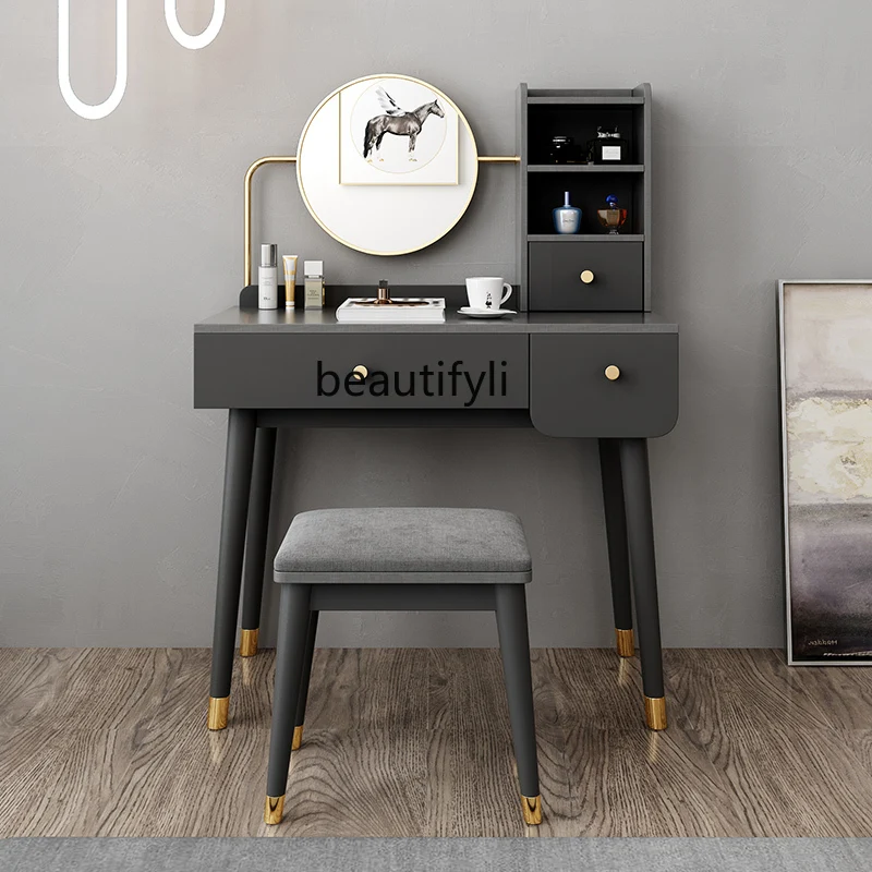 

HJ Dresser Bedroom Simple Modern Small Apartment Storage Cabinet Integrated Small Makeup Table