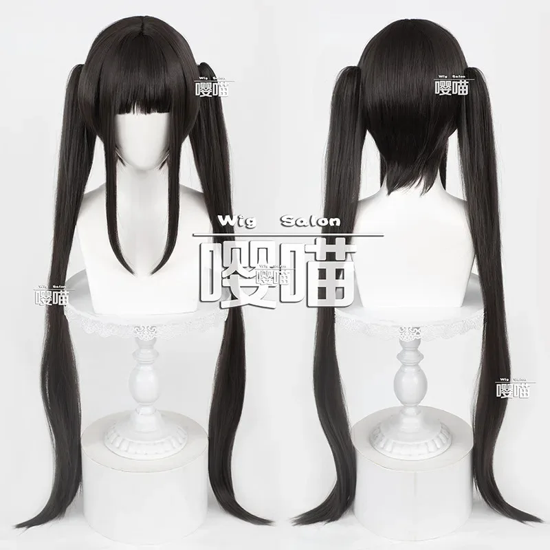 Juego de Cosplay NEKOPARA, cola de caballo marrón larga de 100CM, pelo sintético resistente al calor, pelucas de juego de rol de Anime Chocola, peluca de fiesta, 5;d'2.y;8