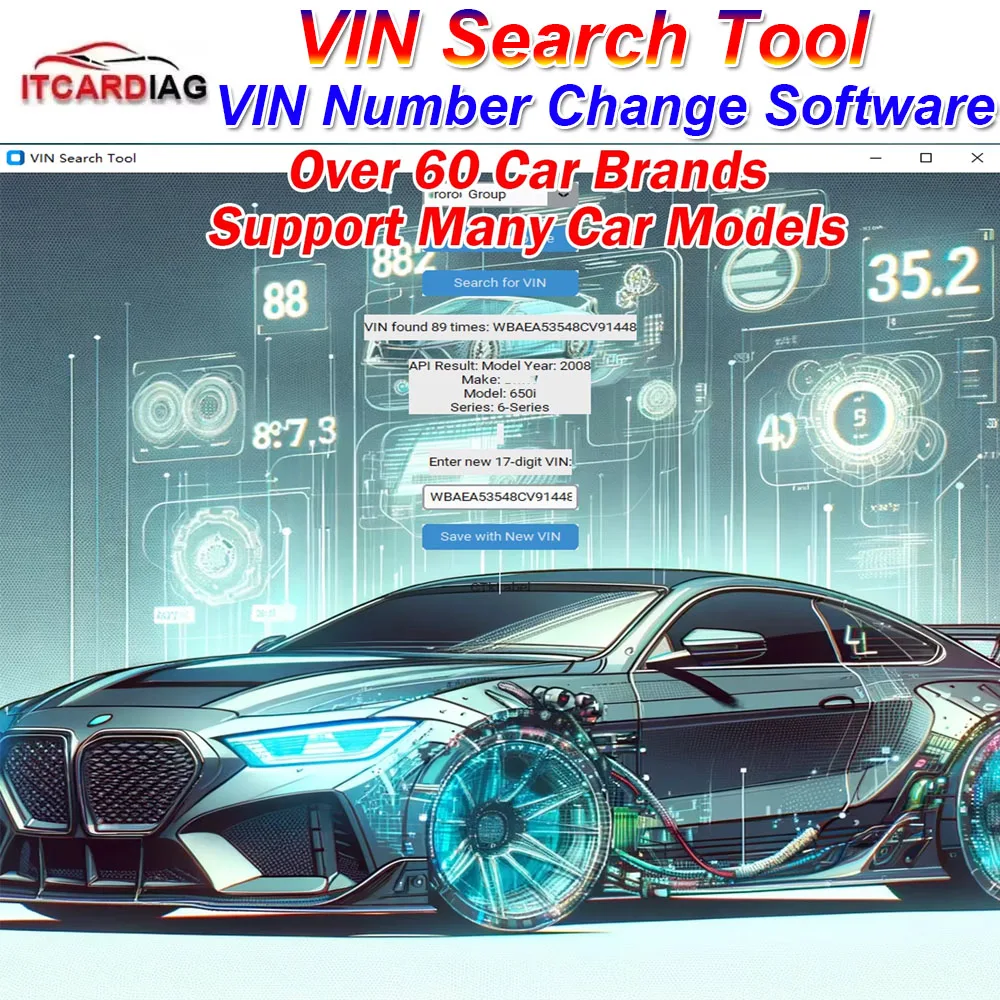 

VIN Search Tool for Car For 17-digit VIN Number Via ECU Chip Tuning File Support Many Car Brands VIN Number Change
