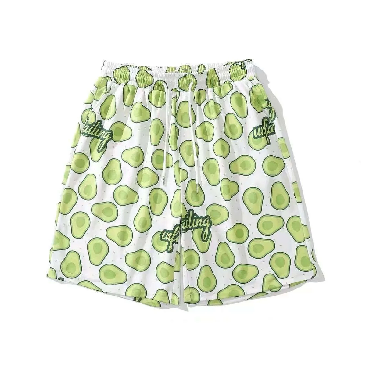 Women Summer Classic avocadoBeach Short Pants New Fashion Skeleton Hand Print Men Women Gym Shorts Quick Drying Trunks  Shorts