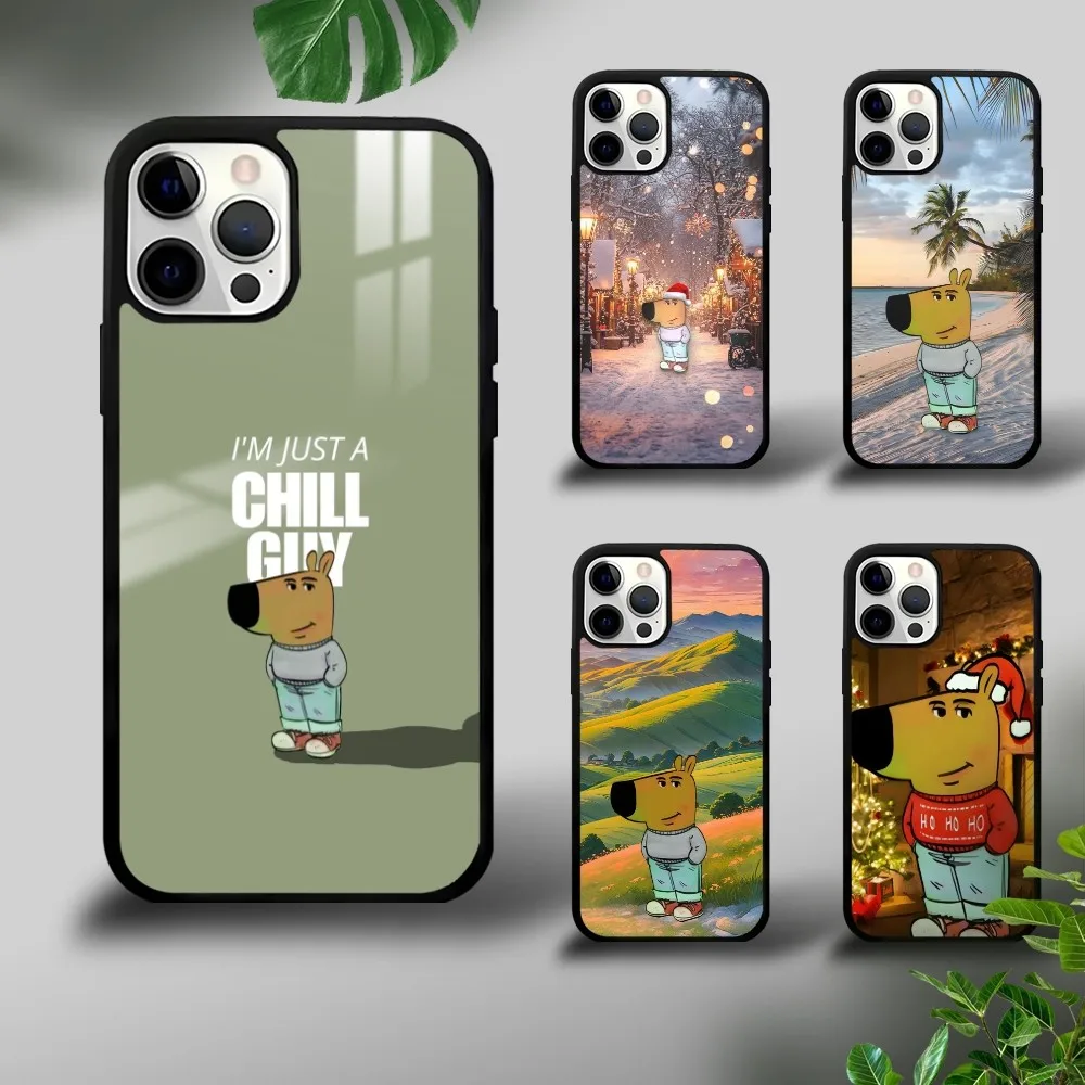 

C-Chill GuyS Cartoon Starry Scene Phone Case For IPhone 16 15 14 13 12 11 Pro Xs Max Mini Plus Celulares Hard Funda