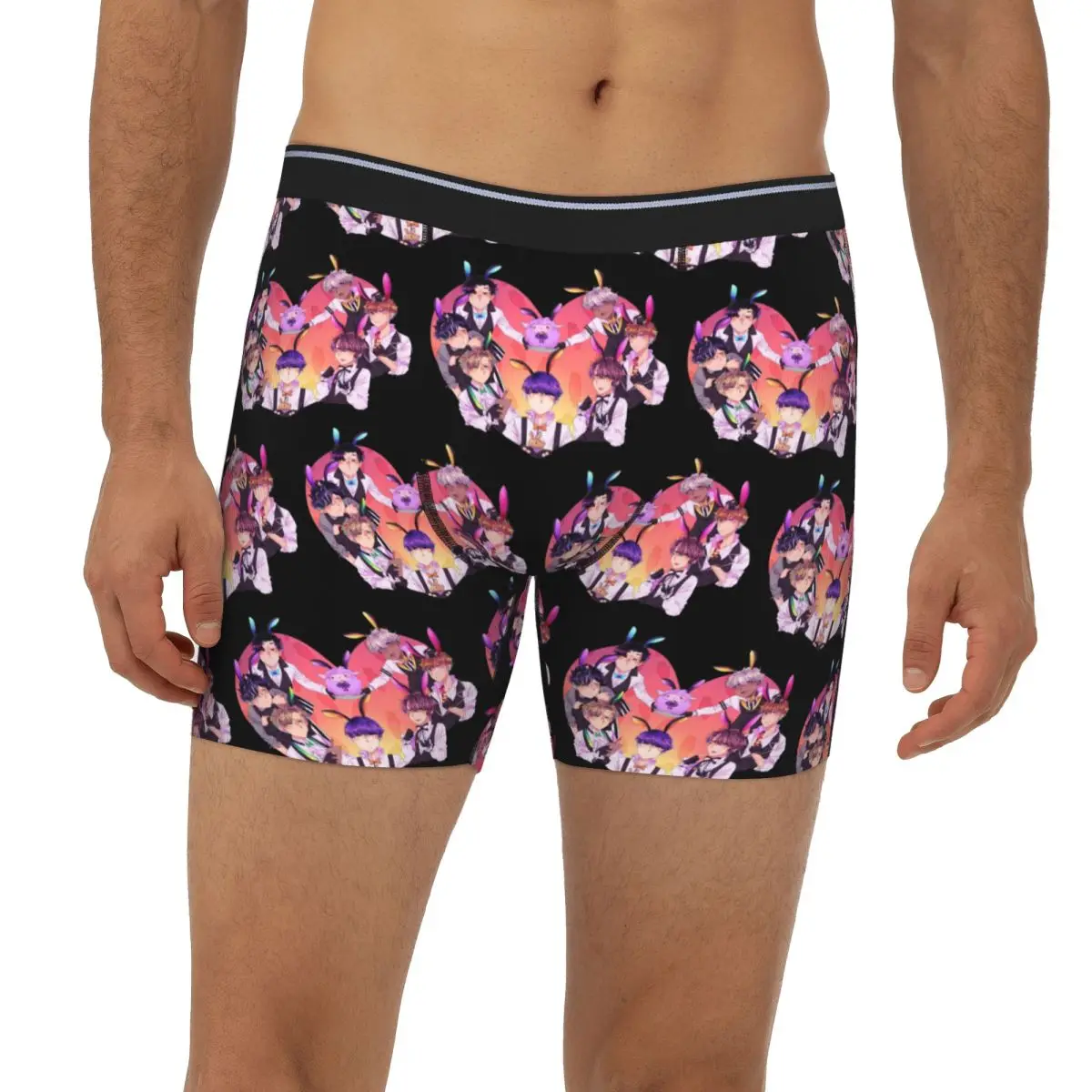 

Длинные трусы-боксеры Bunny Event Obey Me, короткие мужские трусы, дышащее нижнее белье для мужчин, подарки бойфренду