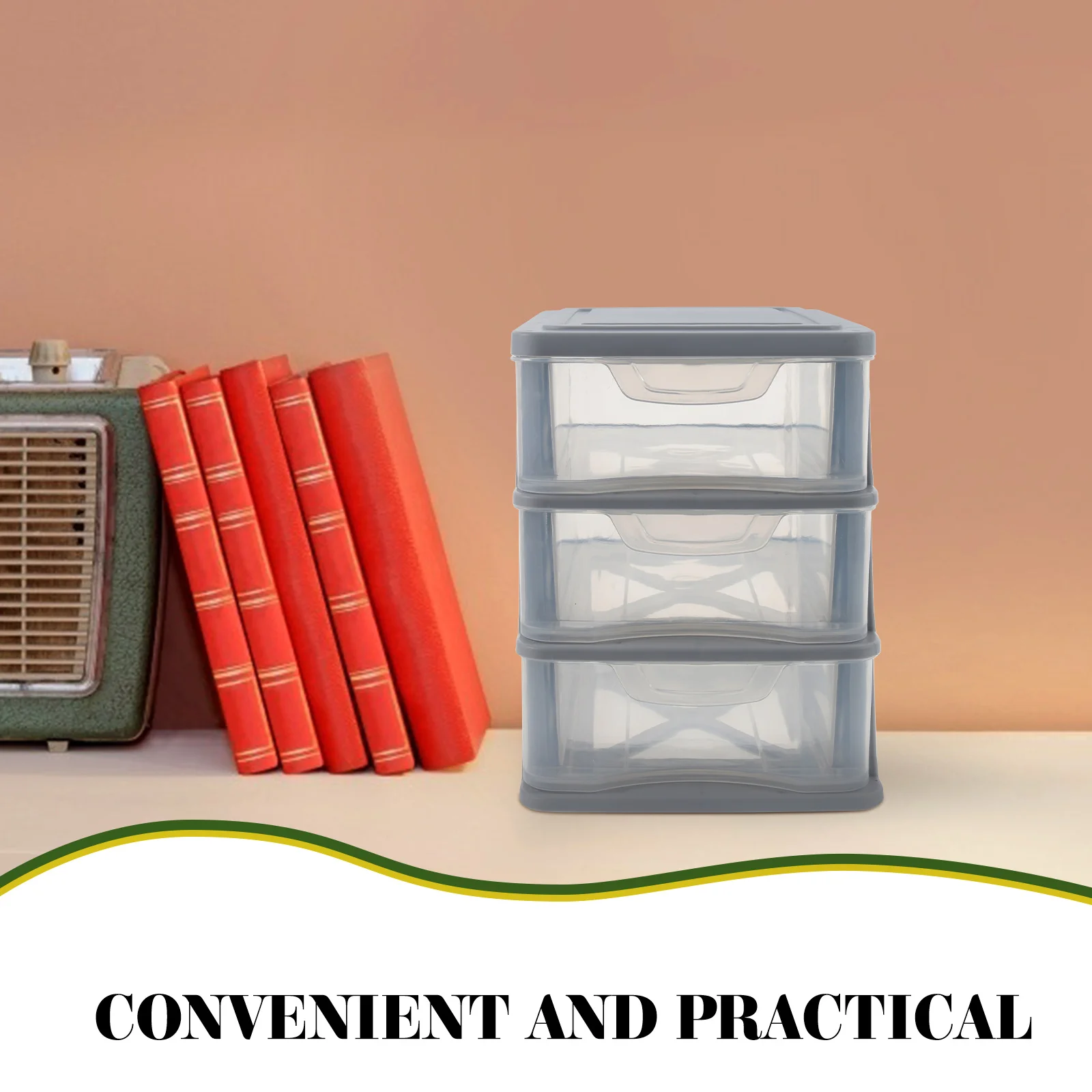 Stackable Drawer Type Storage Boxes Transparent Desktop Organizer Stationery Holder Kids Office Supplies Box Tabletop