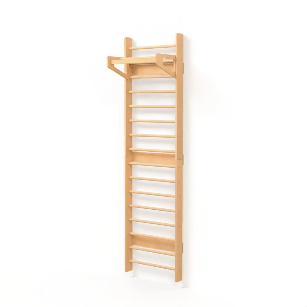 

Indoor Montessori Swedish Stall Bars Climbing Wall for Toddlers with Climber Ramp Wooden Swedish Ladder Stall Bars Climber for