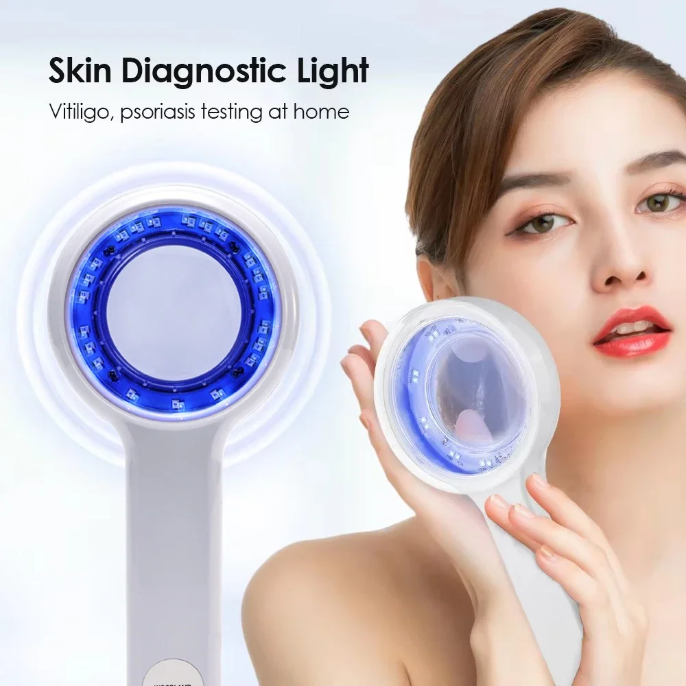 NEW Professional Dermatoscope Skin Medical Magnifier Detection Woods Lamp UVA Lamp For Vitiligo Detection