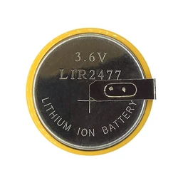 1PCS/LOT LIR2477 2477 3.6V With Pins Rechargeable Battery Lithium Battery Button Cell