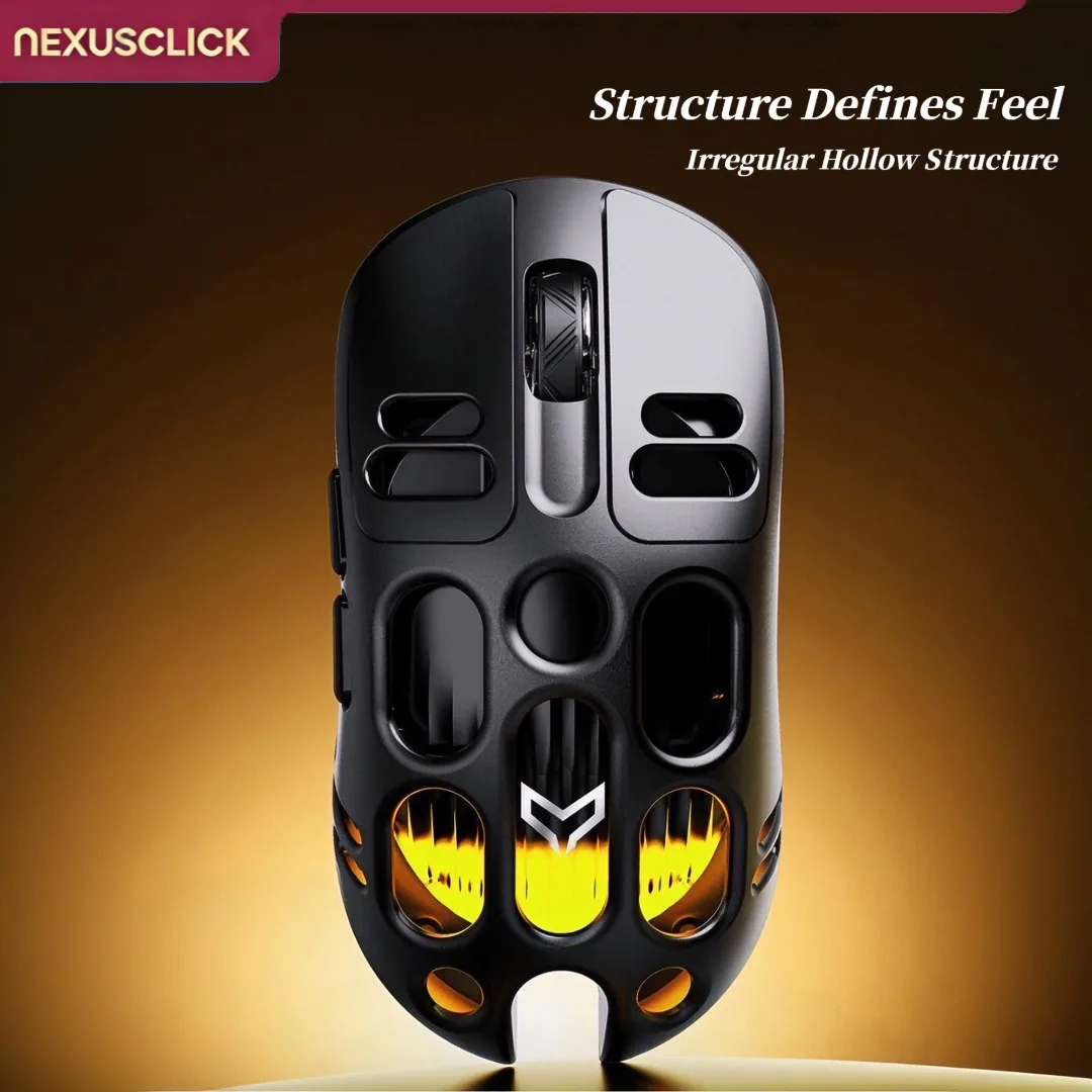 Lightweight Tri-Mode Wireless Gaming Mouse NexusClick, RGB Ergonomic Adjustable DPI Gaming Mice, Portable Mice for PC Mac Office