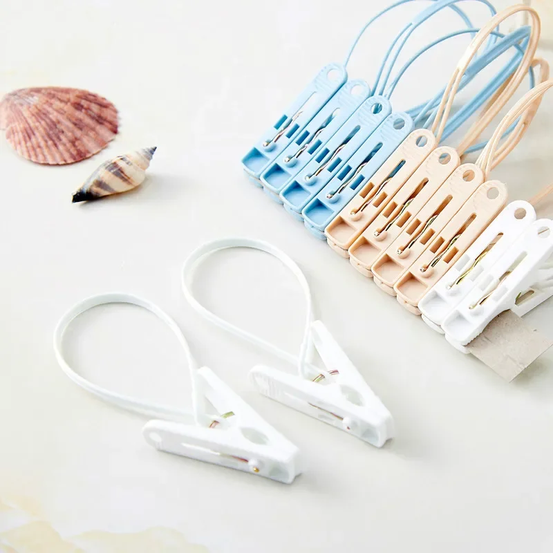 12Pcs Mixed Color Plastic Clothes Pegs Storage Clip Portable Home Hangers for Clothes Hanger Drying Rack Towel Clothes Pins