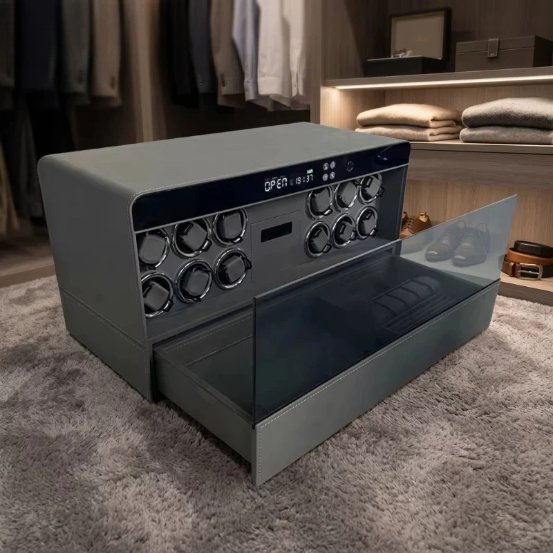 Jewelry cabinet with combination lock, display drawer, concealed installation