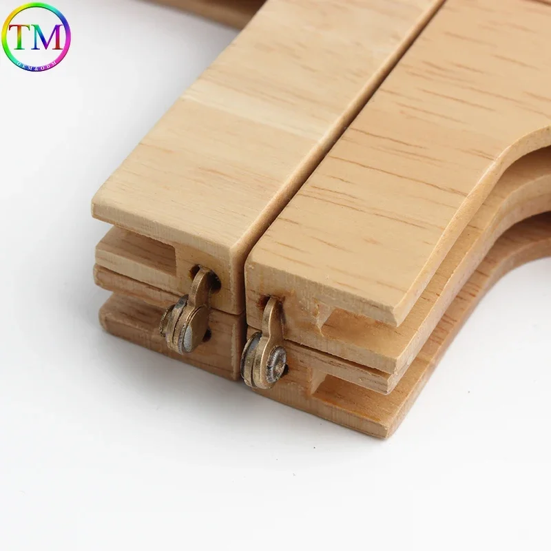 Marcos de madera maciza de 1 a 5 piezas, Asa cuadrada para bolso de mano, accesorios para piezas de monedero, 21,7 cm/27,5 cm