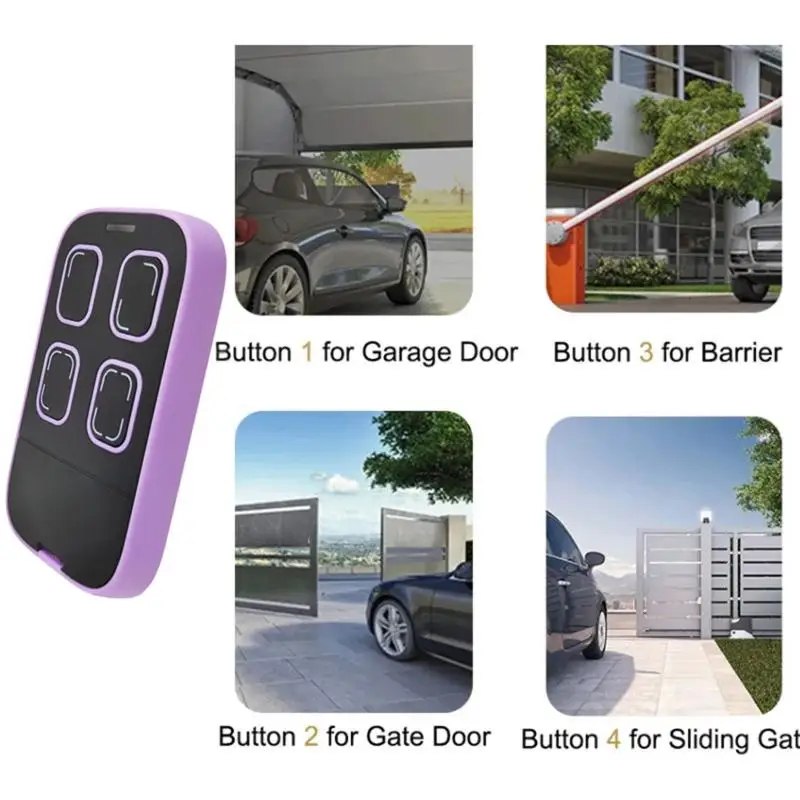 Multi-frequency Garage Door Remote Control Universal 280-868MHz Stable Signal Long Range for Home Garage Gate Access