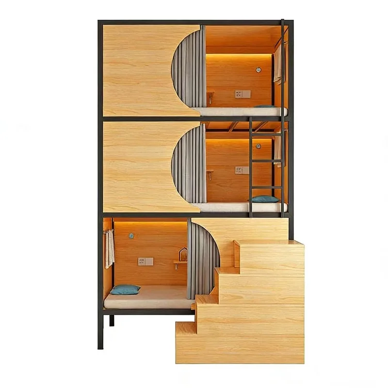 

Upper and lower bunk triple bed, new youth hostel upper and lower beds, school dormitory staff multi-functional