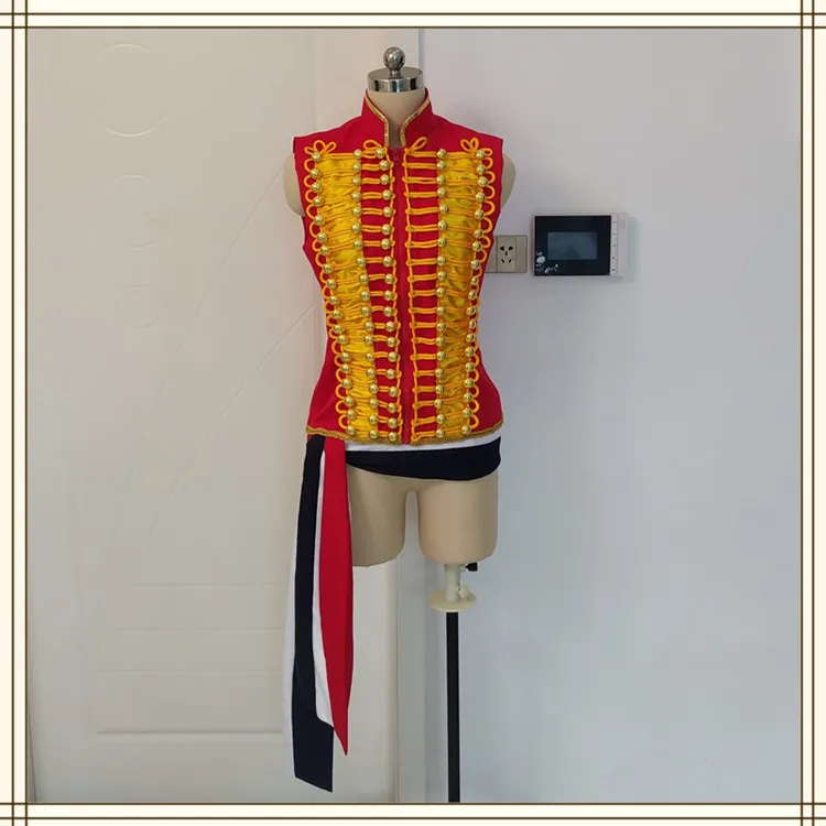 Musical Les Miserables Enjolras Cosplay Red Vest Sash Jacket Costume Performance Uniform Medieval Halloween Carnival Women Men