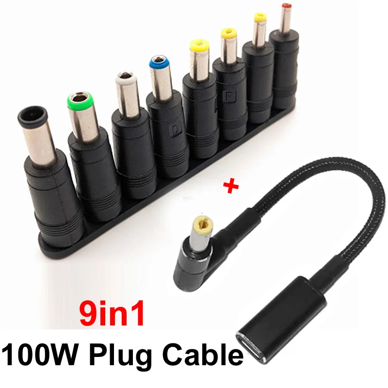 

Universal 100W USB Type C to DC 5.5*2.5mm 5521 5525 Jack Cable Cord Laptop Notebook Adapter Connecter Charger Charging 34pcs Co
