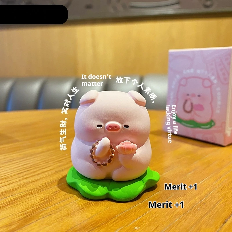 الإجهاد الإغاثة الراتنج خنزير تمثال الإبداعية سطح المكتب المنزلي الديكور لعبة حصالة على شكل حيوان زخرفة صغيرة نمط يشبه بوذا
