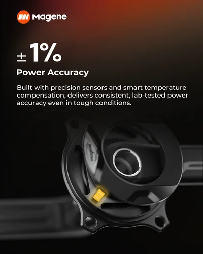 Imagen 2 del producto Magene PES P515 medidor de potencia manivela ciclismo medidor de potencia a base de araña 110 BCD 4 Bolt24mm husillo de acero ANT Bluetooth cadena de Pedal