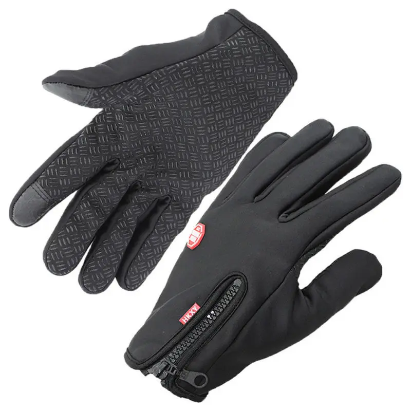 

Touch Screen Waterproof Windproof Fleece Gloves M Size Black Winter Warm Durable Portable Lightweight Full Finger Comfortable