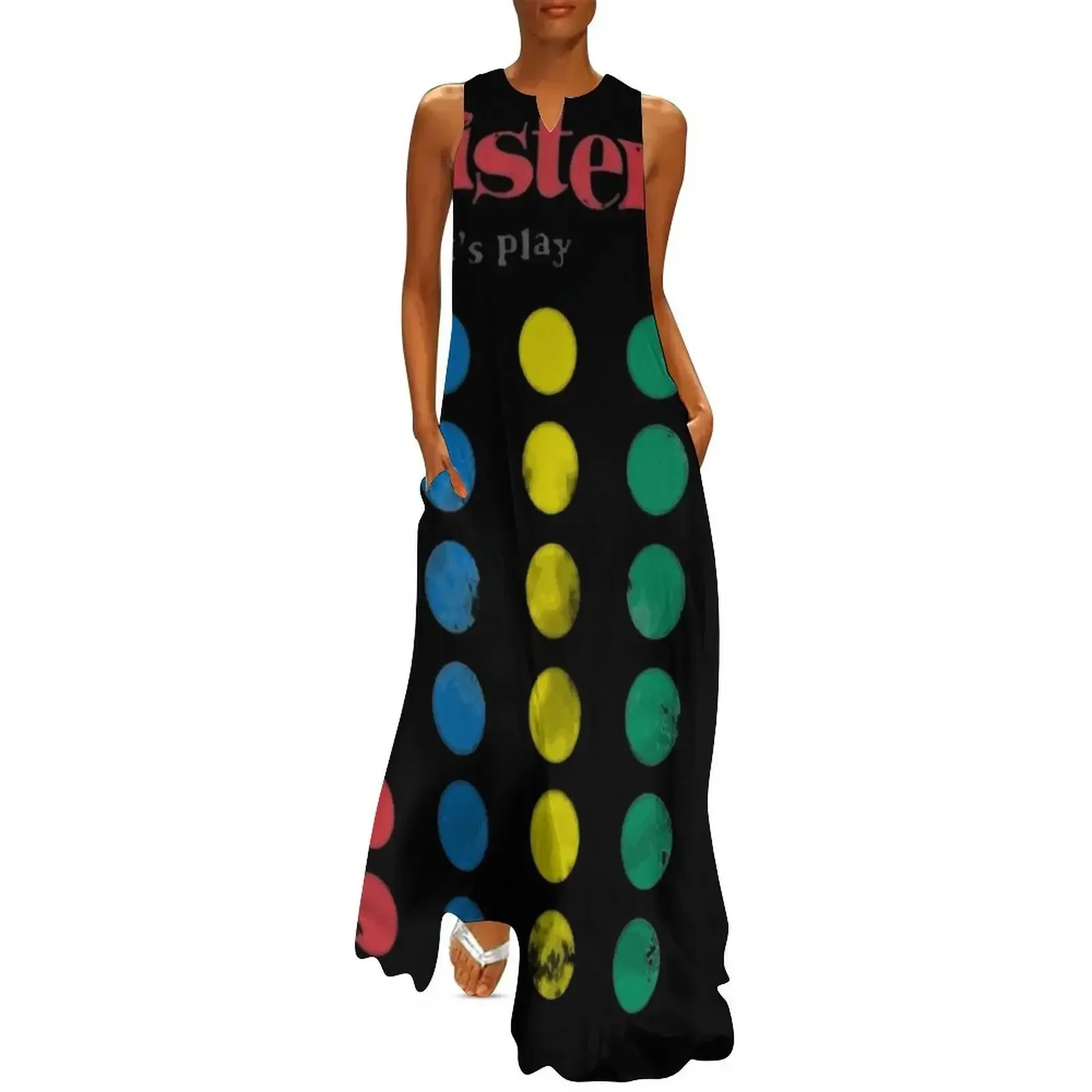 

Twister Lets Play Game Long Dress bandage dress Aesthetic clothing dress for women summer