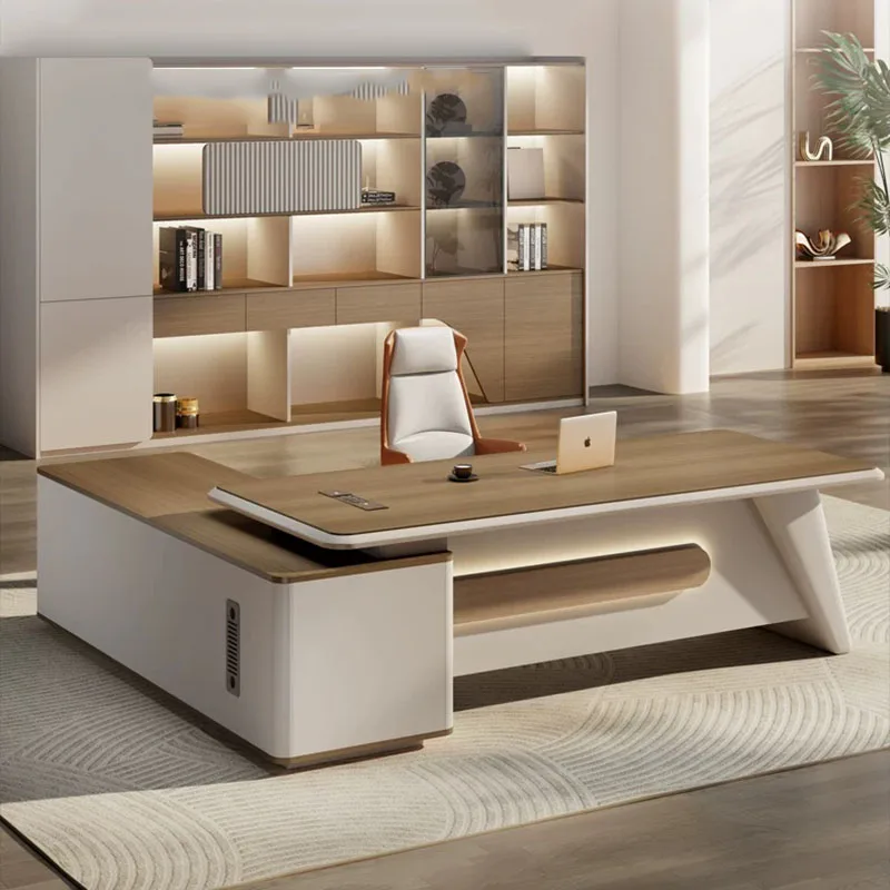 Conference Reception Office Desk Modern Wooden Computer Decoration Office Desk Aesthetic Luxury Meuble Bureau Home Furniture