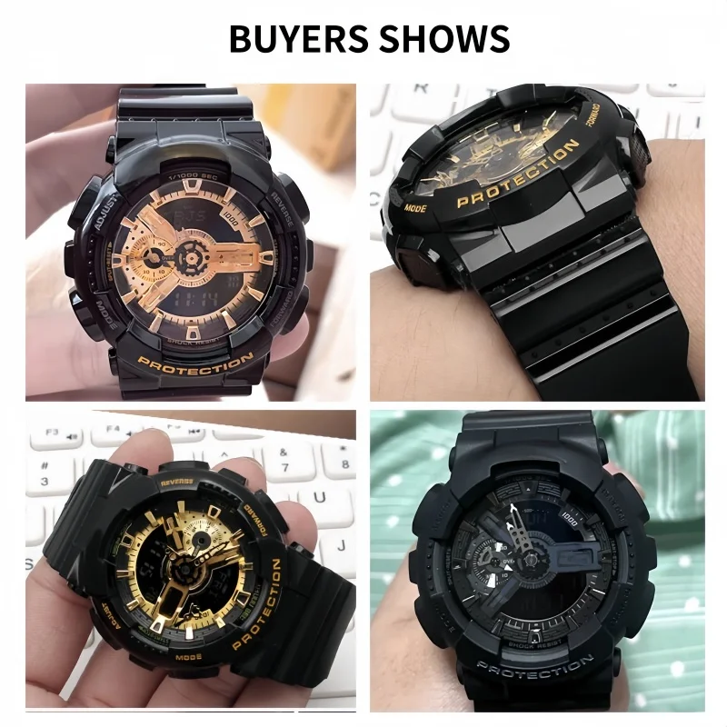 Silicone Watch Strap for Casio G-SHOCK GA-100/110/140/200/400/700 GD-100 G-8900 GW-8900 Watchband 16mm Sport Waterproof Bracelet view 4