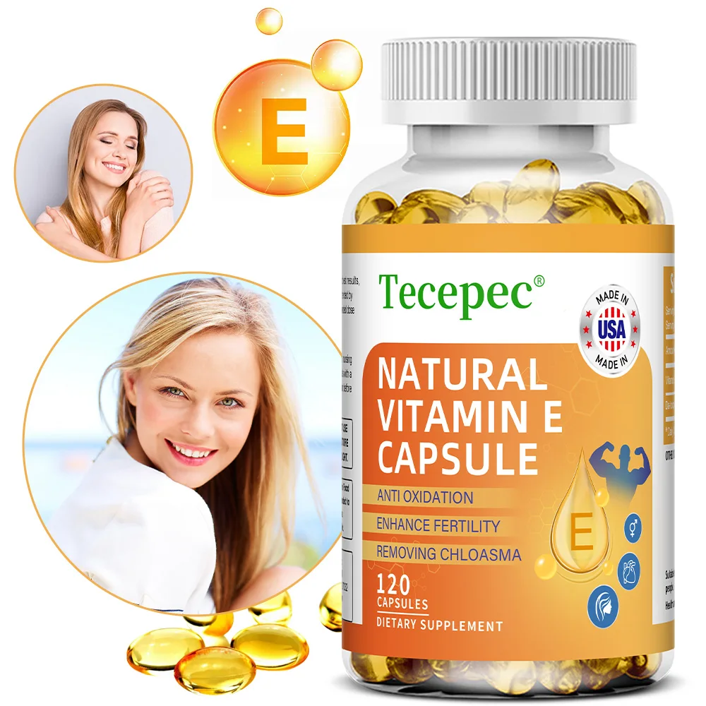 

Natural Antioxidant Supplement, with Vitamin E - for Skin, Hair, Circulatory Health, Immune System Support- Gluten Free