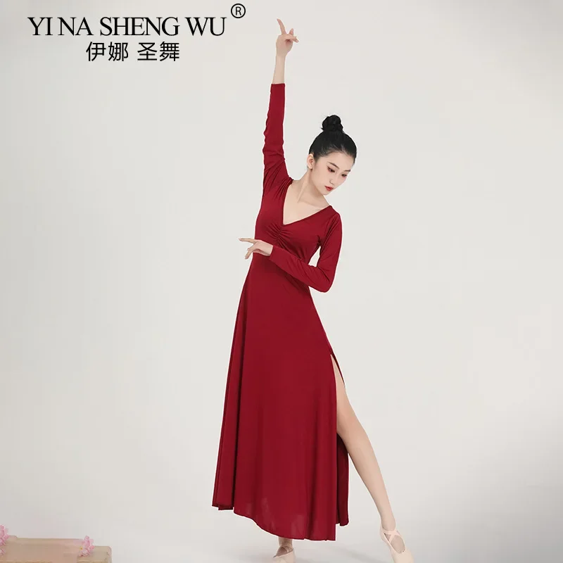 

Женское платье для бальных танцев, вальс, танго, стандартное балетное длинное платье, красное современное танцевальное платье для выступлений