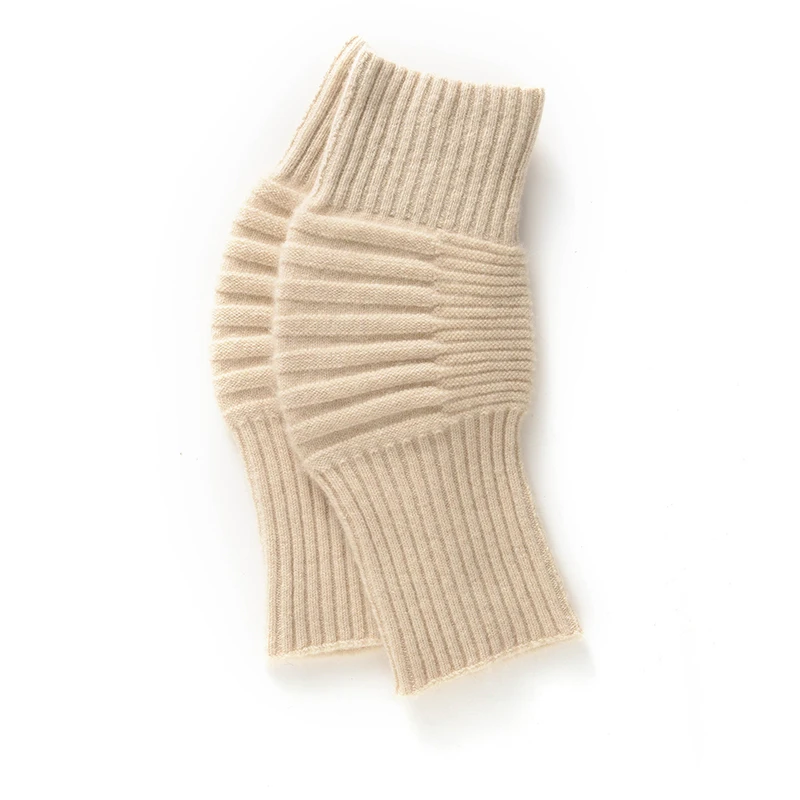 여성용 100% 캐시미어 무릎 보호대 니트 레그 워머 패셔너블하고 따뜻한 가을 겨울 무릎 커버