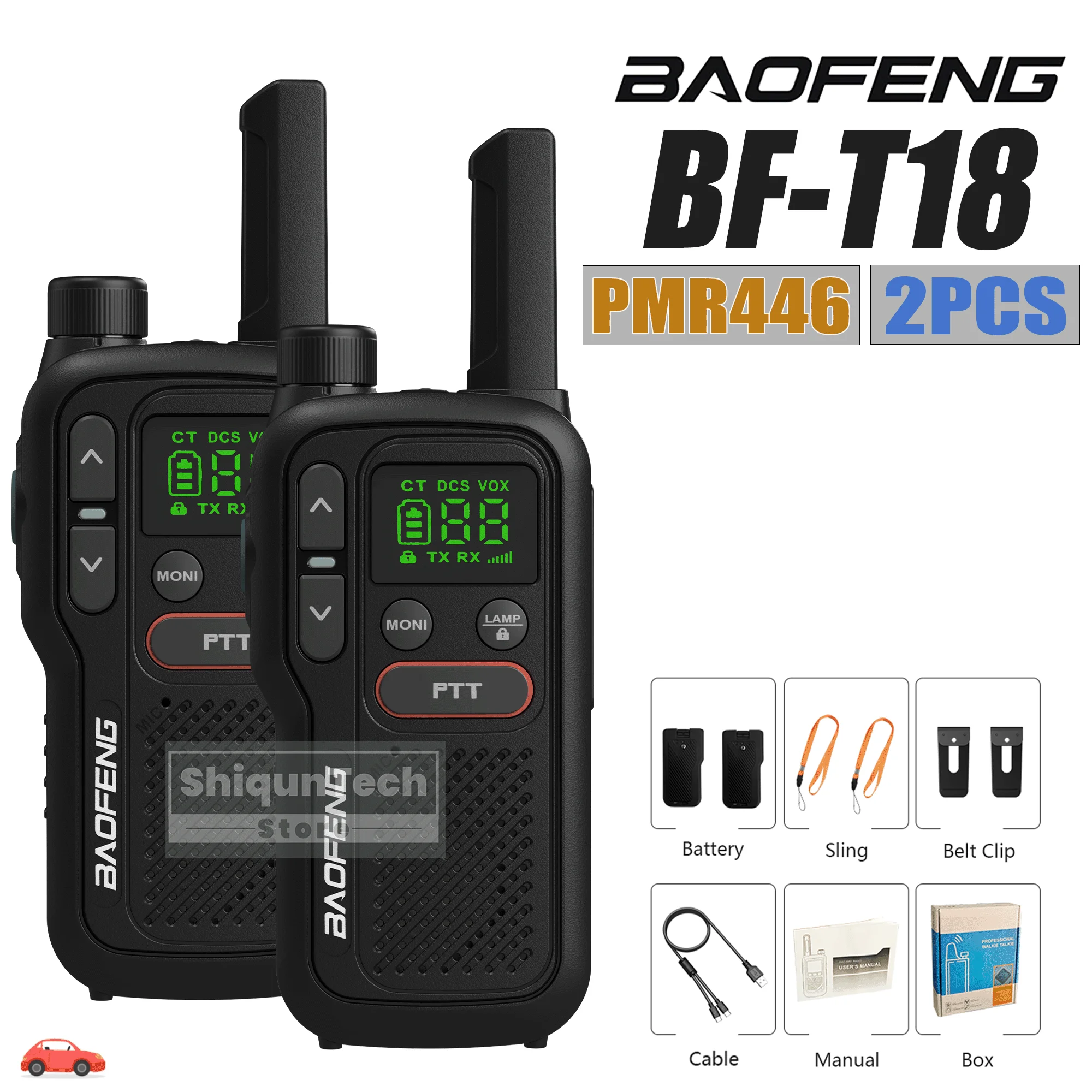 

Baofeng BF-T18 Мини-рация PMR446 446 МГц Type-C с зарядкой 16 каналов фонарик дальнего действия портативные CB радиостанции для кемпинга