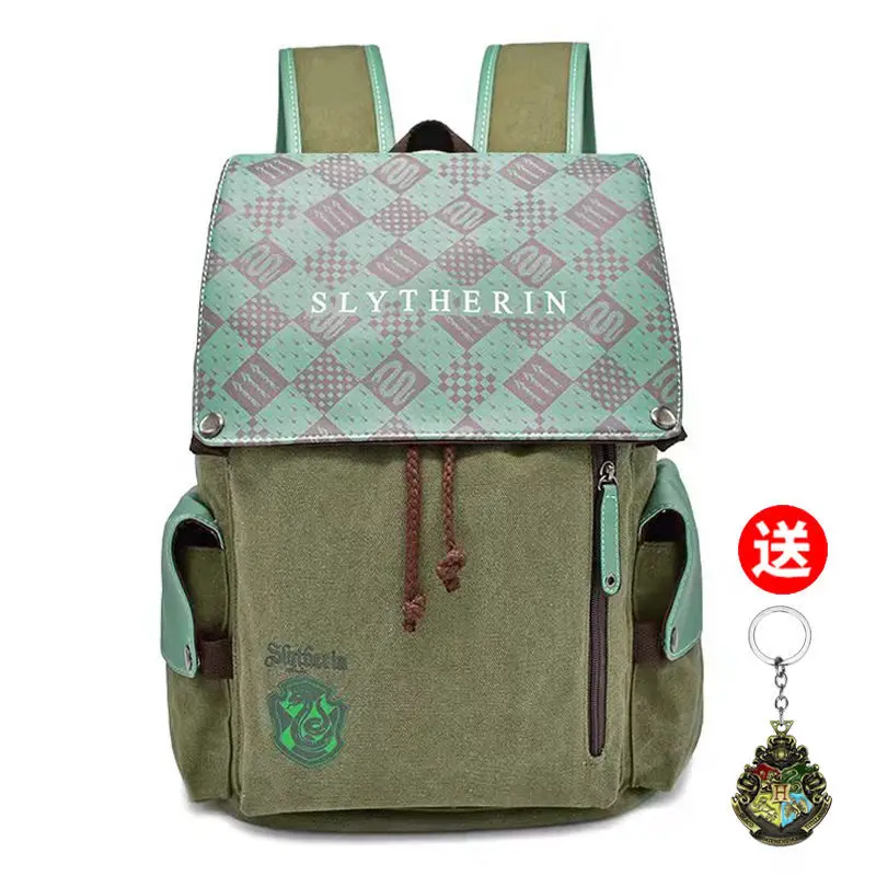 Mochila Potter Hogwarts Escola de Bruxaria e Mágica desenho animado bolsa crossbody para estudante coreano