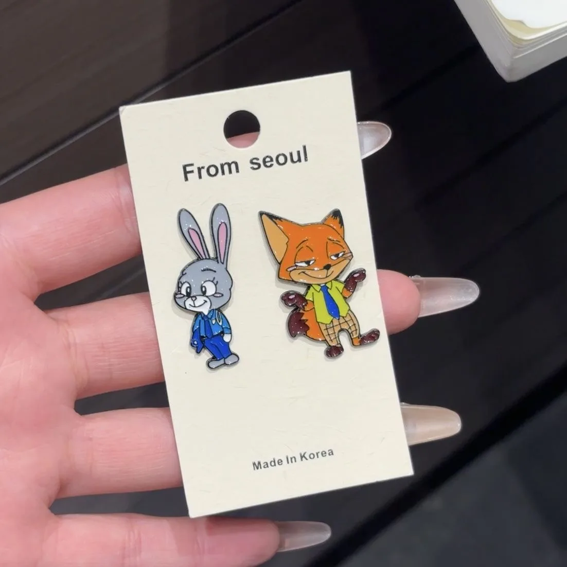 لطيف الكرتون متعة Zootopia شارة معدنية الثعلب نيك جودي أرنب الحيوان التصميم بروش الملحقات #2
