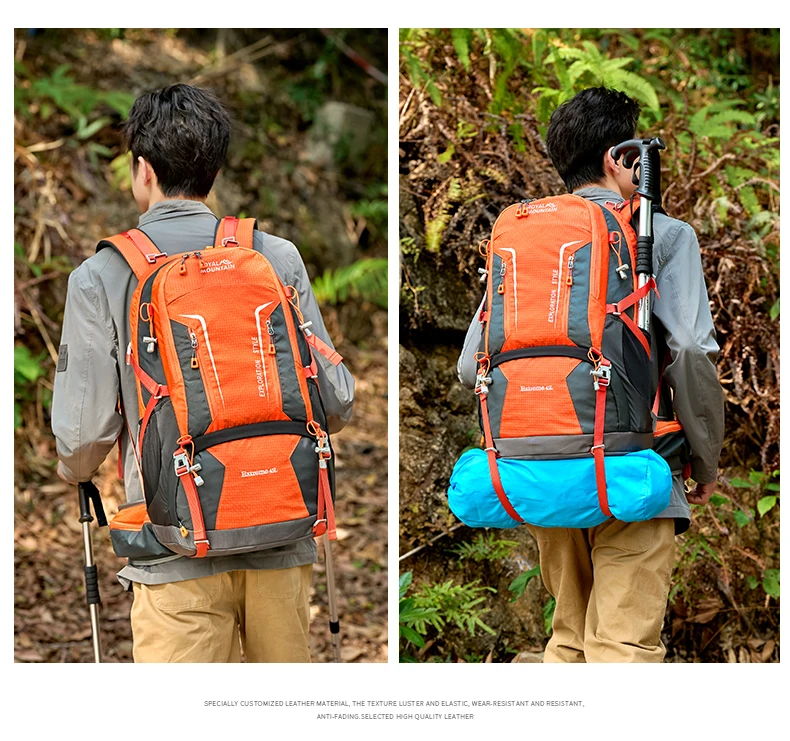 45l Outdoor-Kletter rucksack Federung große Kapazität Camping Reisen multifunktion ale wasserdichte leichte Schulter rucksack – Detail 3