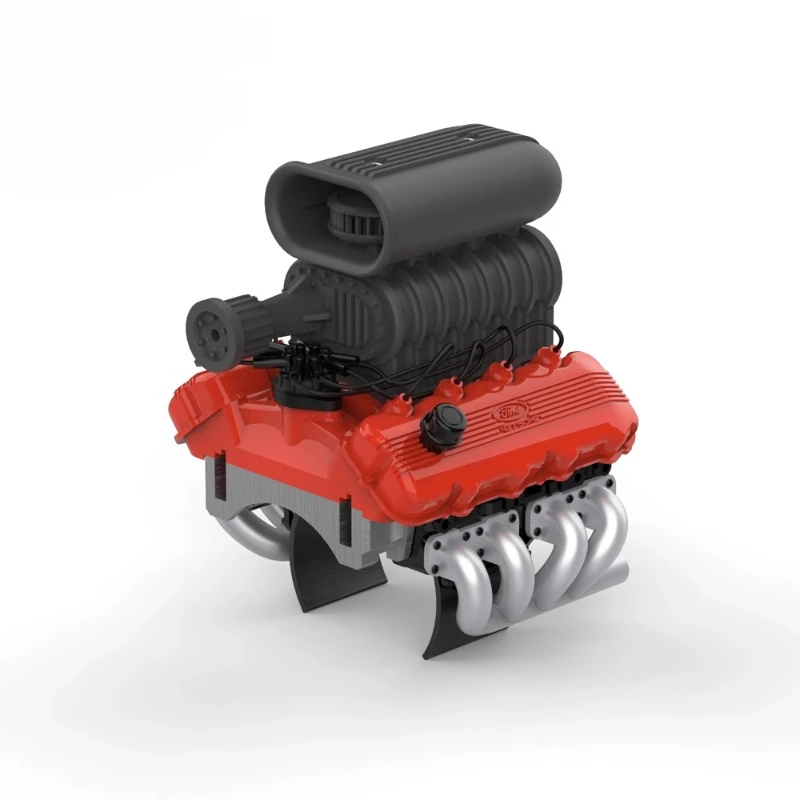 พัดลมหม้อน้ำจำลอง V8 รุ่น F76B สำหรับรถบังคับวิทยุ 1/10 รุ่น Traxxas TRX4 Defender TRX6 AXIAL SCX10 II