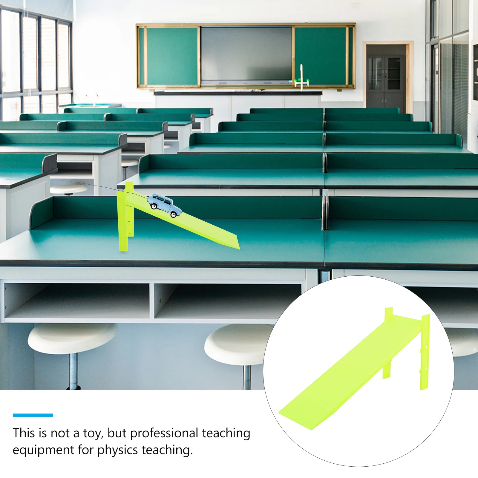 

2pcs Physics Teaching Equipment Inclined Panel Plastic Slope Oblique Board with Scale Friction Experiment Mechanic Learning