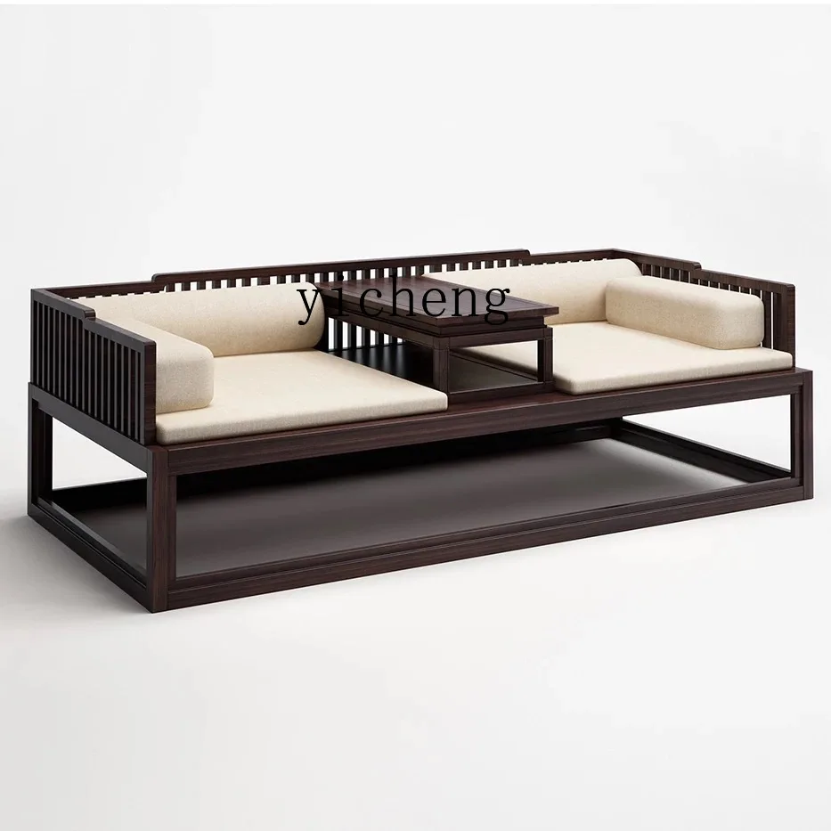 ZK solid wood Chinese small apartment household sofa bed retractable concubine bed decoration